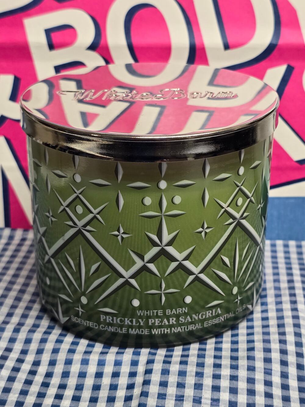 BBW White Barn Prickly Pear Sangria Large 3 Wick Candle Home Fragrance Decor